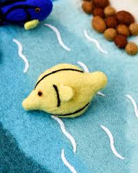 Felt Yellow Tang Fish Toy (coral Reef Fish)