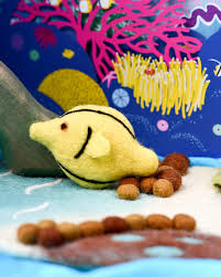 Felt Yellow Tang Fish Toy (coral Reef Fish)