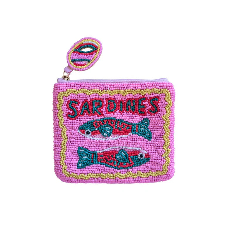 Beaded Sardines Clutch Purse