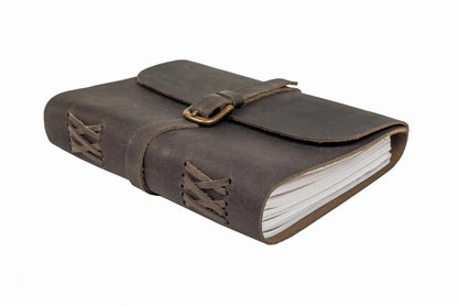 Leather Journal - Buckle Charcoal A5 Unlined