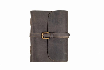 Leather Journal - Buckle Charcoal A5 Unlined