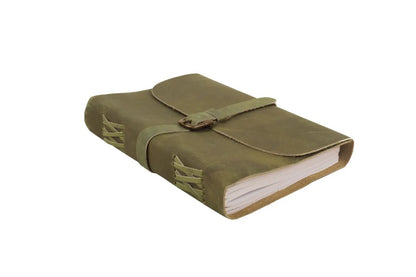 Leather Journal -buckle Moss A5 Unlined
