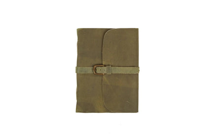 Leather Journal -buckle Moss A5 Unlined