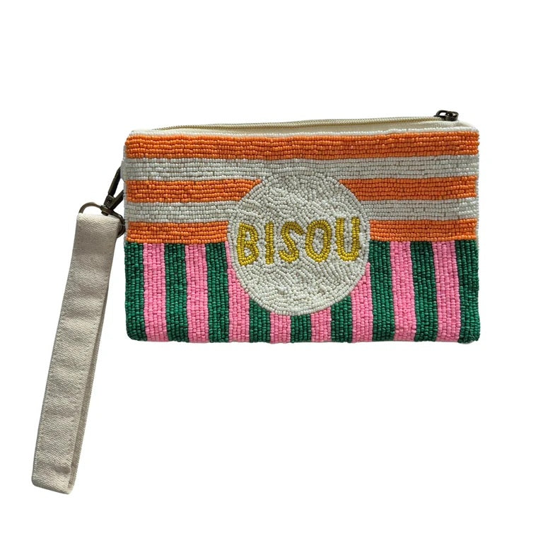 Beaded Cotton Clutch Bisou Bag