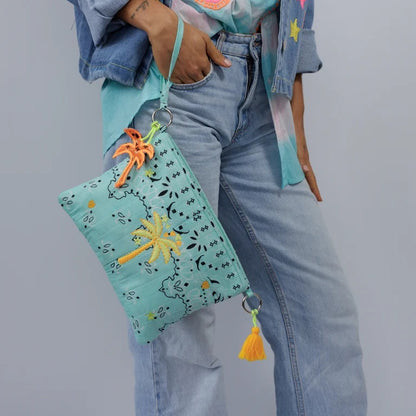 Aqua Cotton Bag