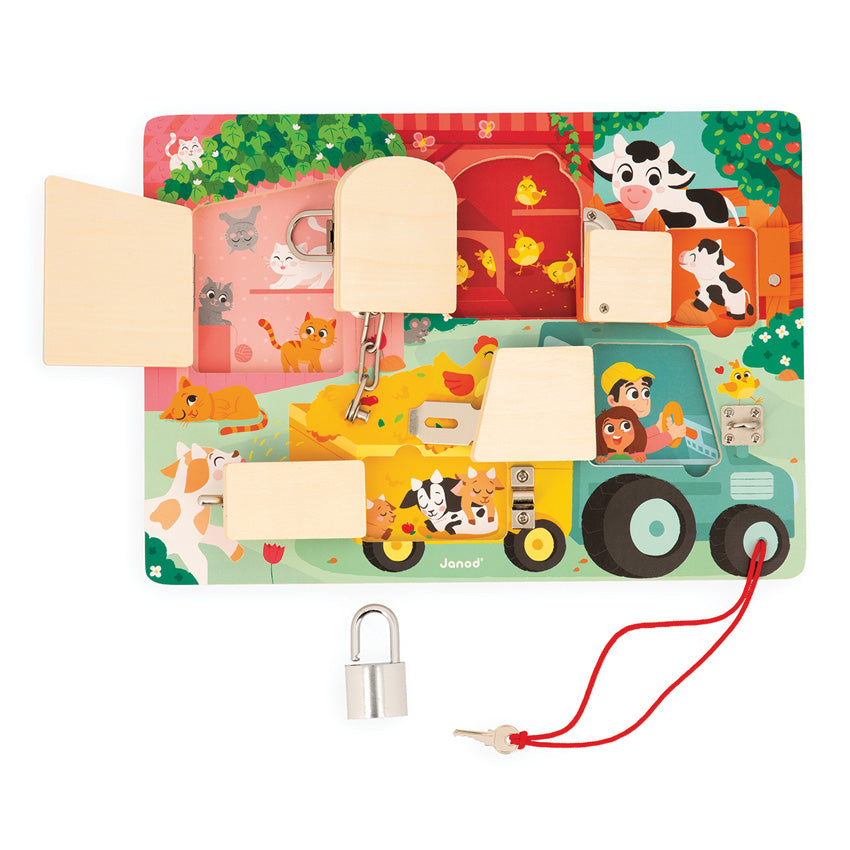 Janod Farm Lock Activity Board