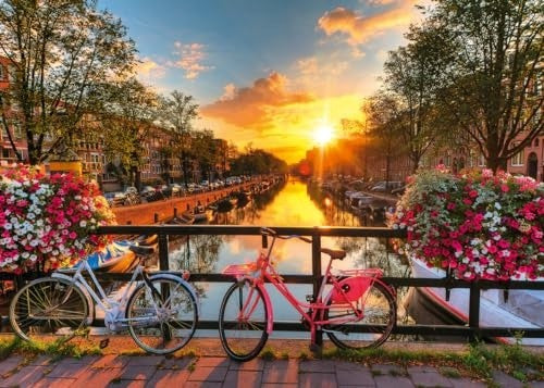 Puzzle 1000pc Bicycles In Amsterdam