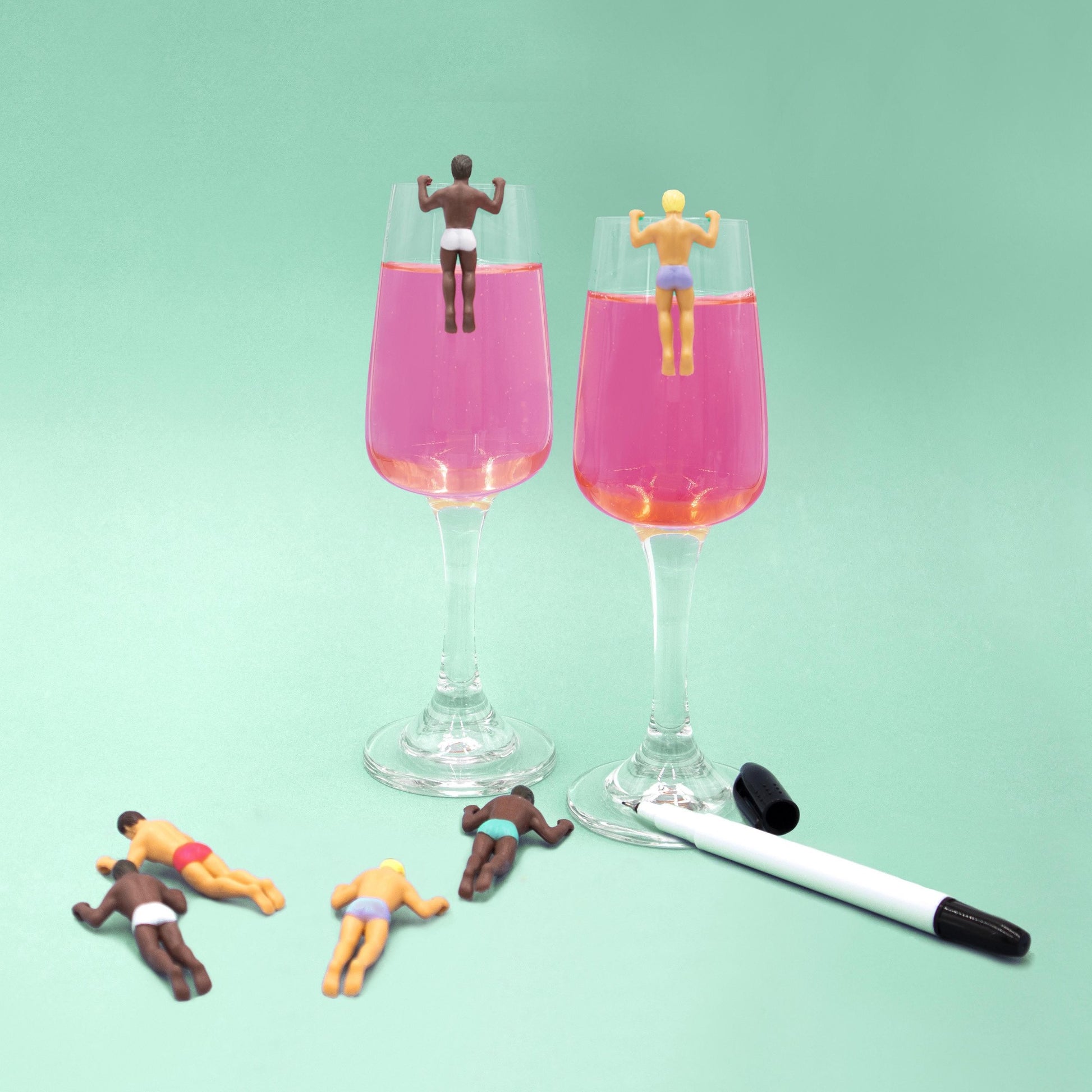 Party Pack Drinkmarkers - Hunky Buddies