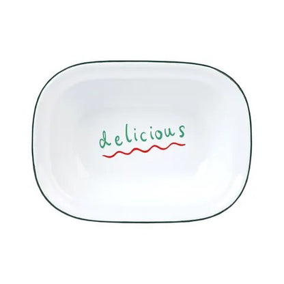 Enamel Baking Dish - Delicious 20cm