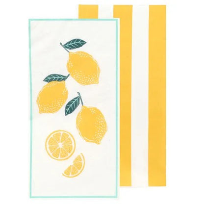 Paper Napkins - Long Lunch - Lemon Pack Of 16