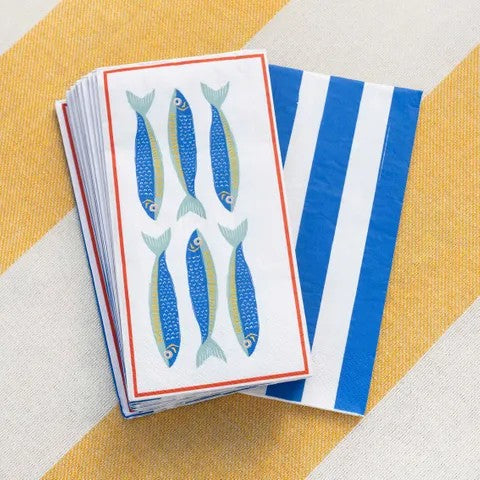 Paper Napkins Long Lunch - Fish - Pack 16