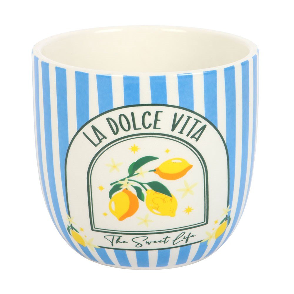 Blue Striped La Doice Vita Ceramic Plant Pot