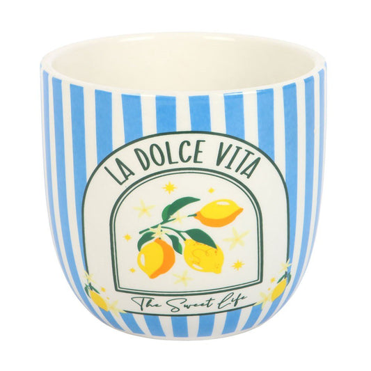Blue Striped La Doice Vita Ceramic Plant Pot