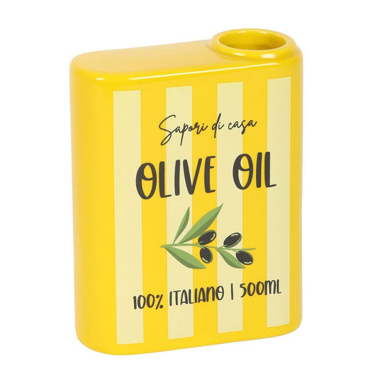 Olive Oil Tin Shaped Ceramic Flower Vase