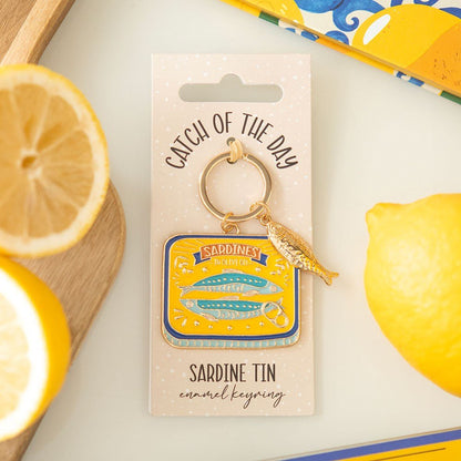 Sardine Tin Alloy And Enamel Keyring