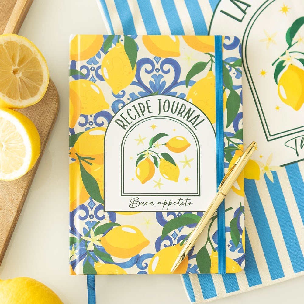 Recipe Journal A5 Italian Lemon Print