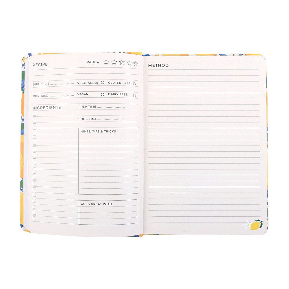 Recipe Journal A5 Italian Lemon Print
