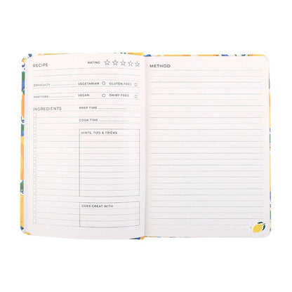Recipe Journal A5 Italian Lemon Print