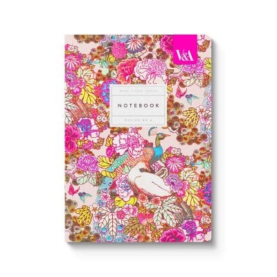 Notebook Peacock Floral Neon