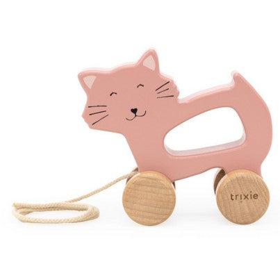 Trixie Wooden Pull Along Toy Mrs. Cat