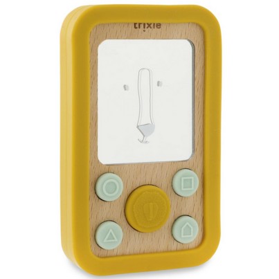 Trixie Wooden Silicone Baby Phone Mr. Lion