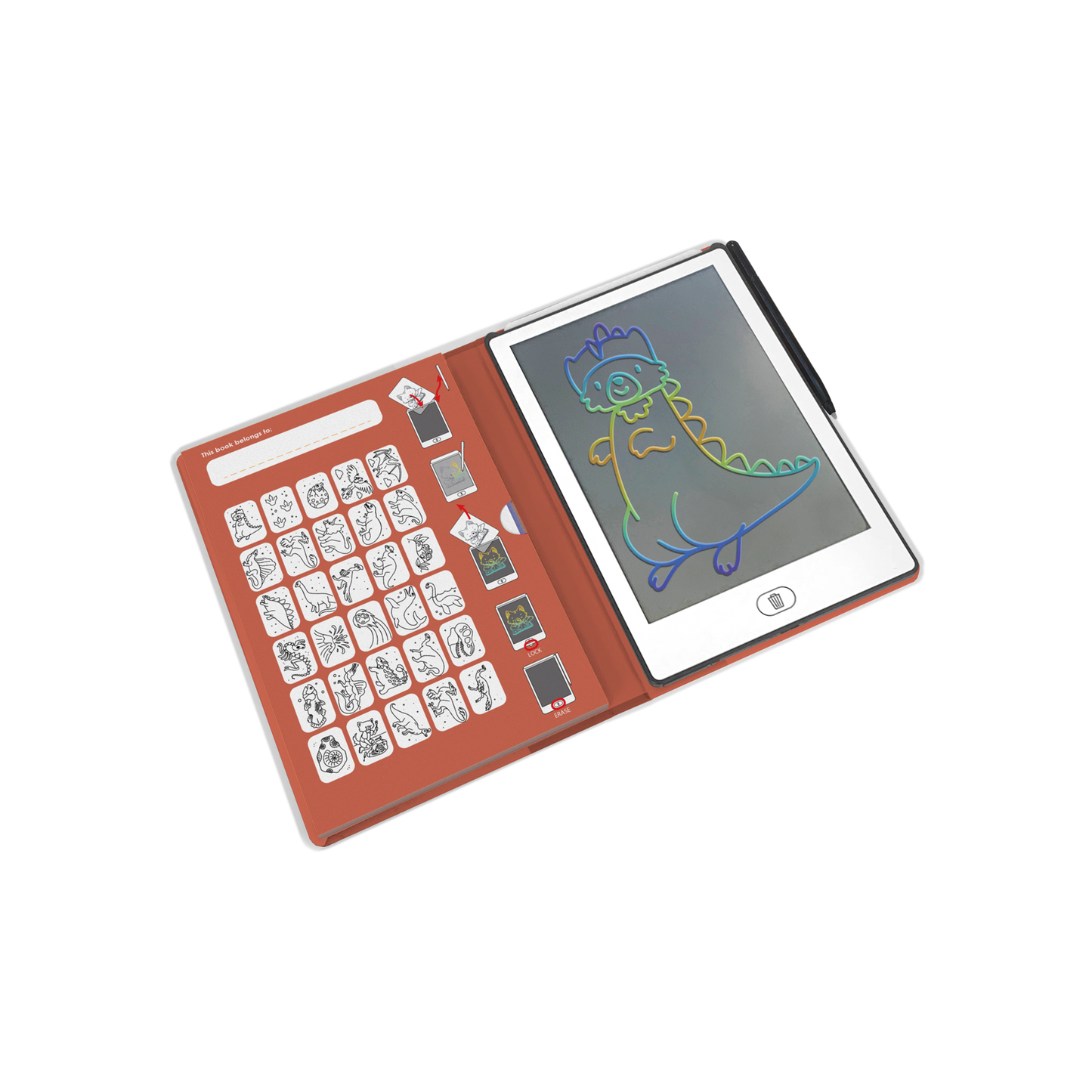 Kidywolf Kidydraw Mini Lcd Drawing Tablet - Dinosaurs