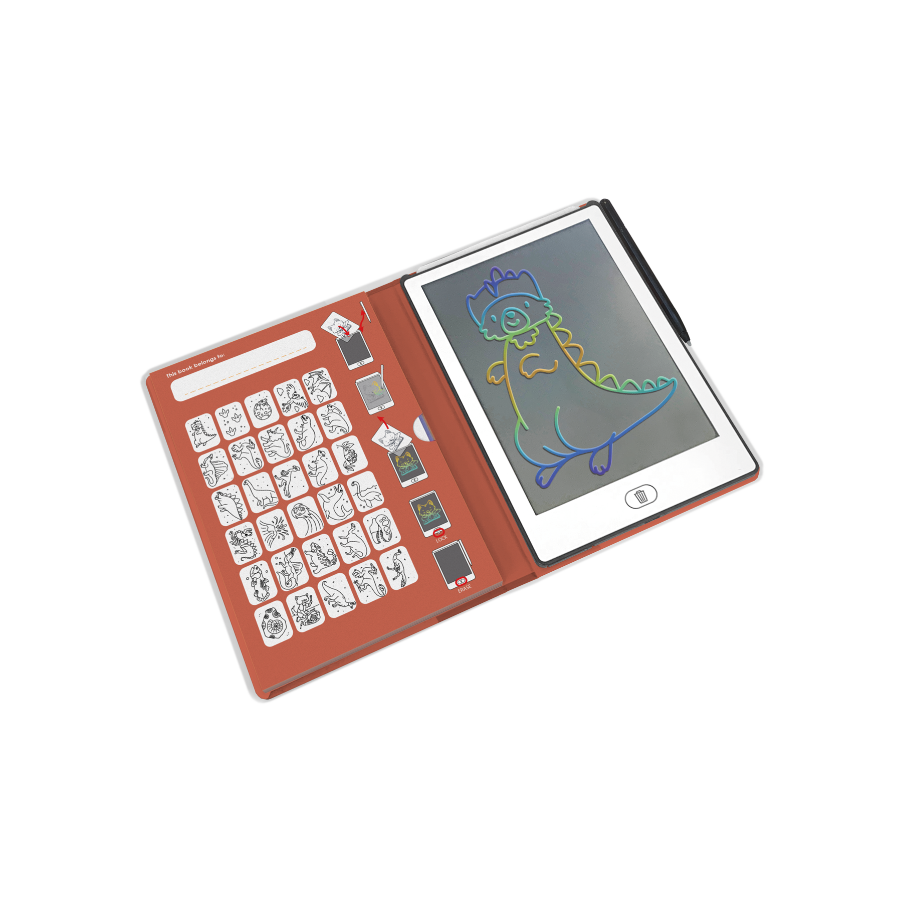 Kidywolf Kidydraw Mini Lcd Drawing Tablet - Dinosaurs