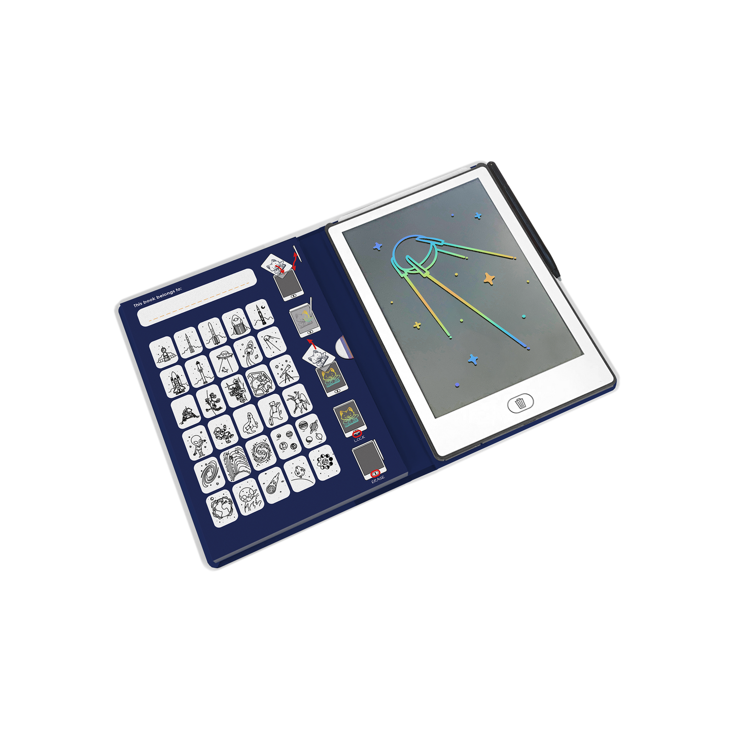 Kidywolf - Kidydraw Mini Zeichentablet - Galaxy