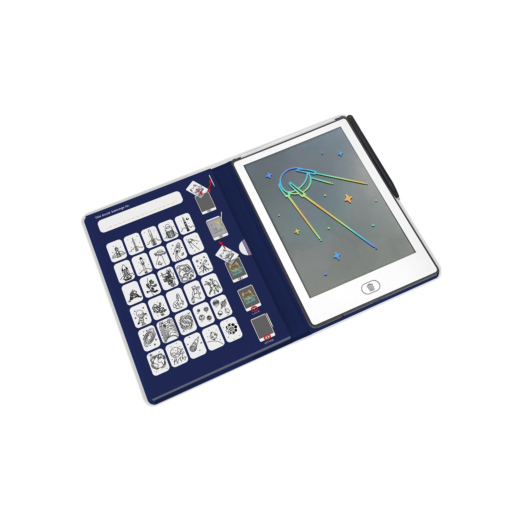 Kidywolf - Kidydraw Mini Zeichentablet - Galaxy