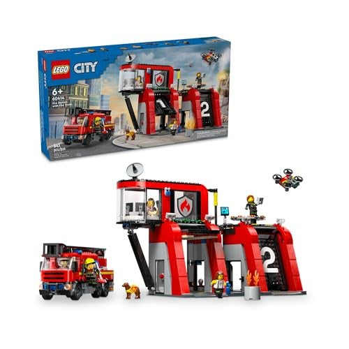Lego City 60414 Fire Station With Fire Engine Toy Playset 