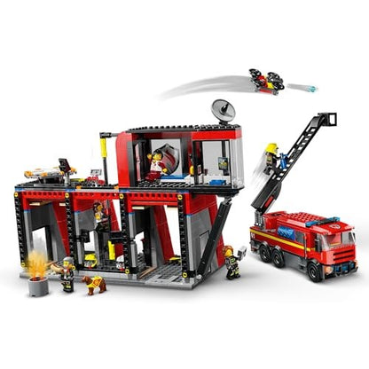 Lego City 60414 Fire Station With Fire Engine Toy Playset 