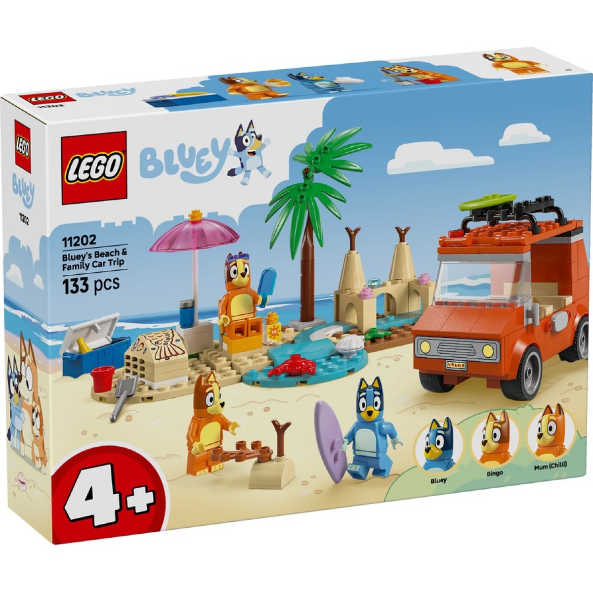 Lego Bluey:  11202 Bluey's Beach & Family Car Trip 