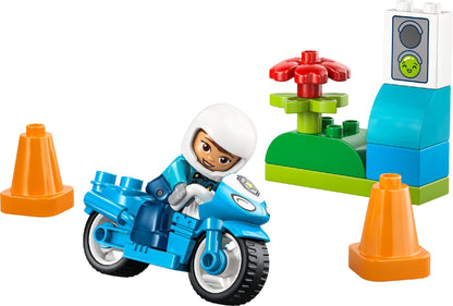 Lego Duplo Blue Police Motorcycle - 10471 2+