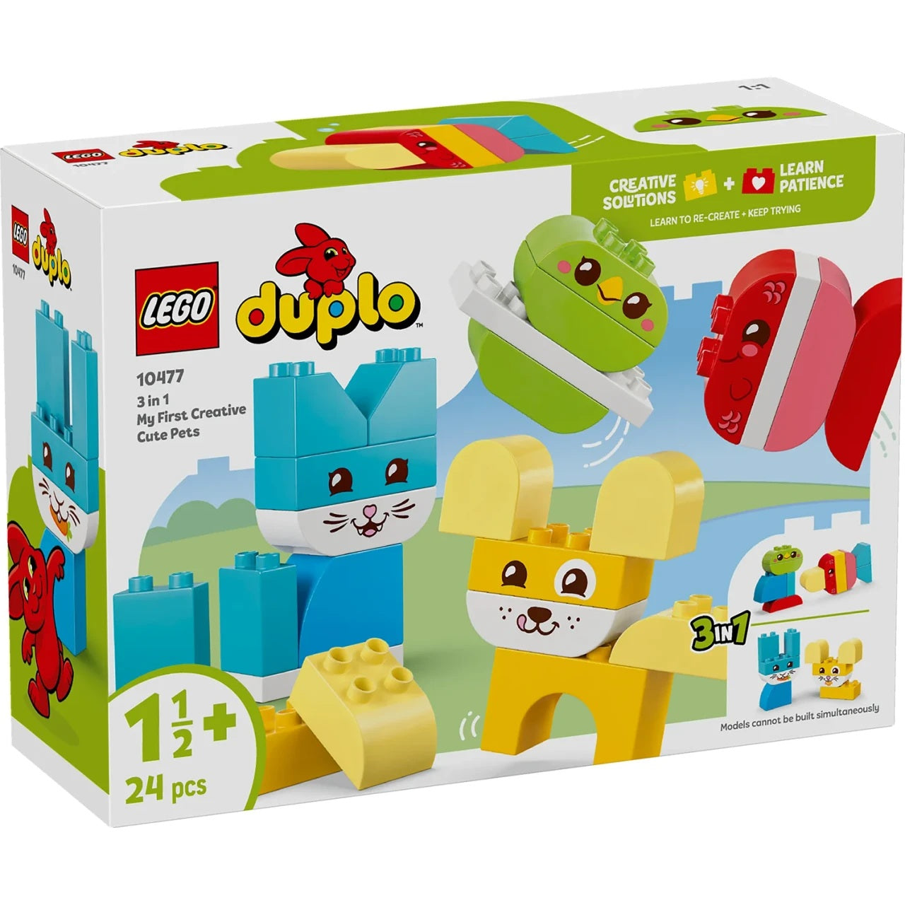 Lego 10477 Duplo 3 In 1 Creative Cute Pets Age 1 1/2 +