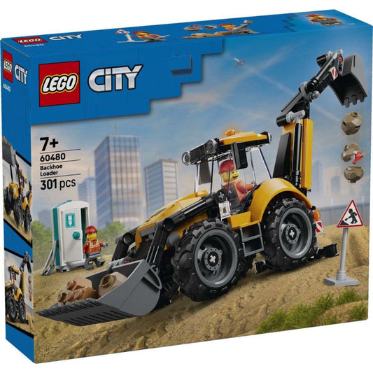 Lego City 60480  Yellow Backhoe Loader 