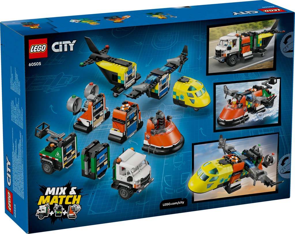 Lego City 60505 Airplane, Service Truck & Hovercraft Remix