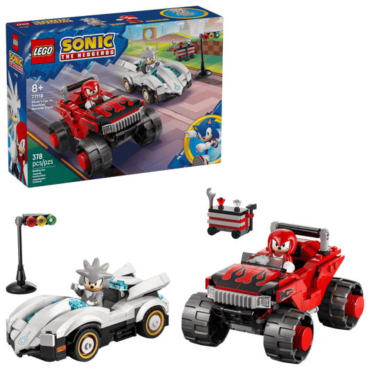 Lego Sonic The Hedgehog Silver’s Car Vs. Knuckles’ Monster Truck 77118  8+