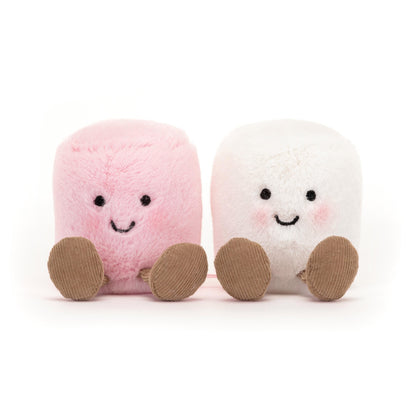 Jellycat Amuseables Pink And White Marshmallows Multi-coloured 5x15x9cm
