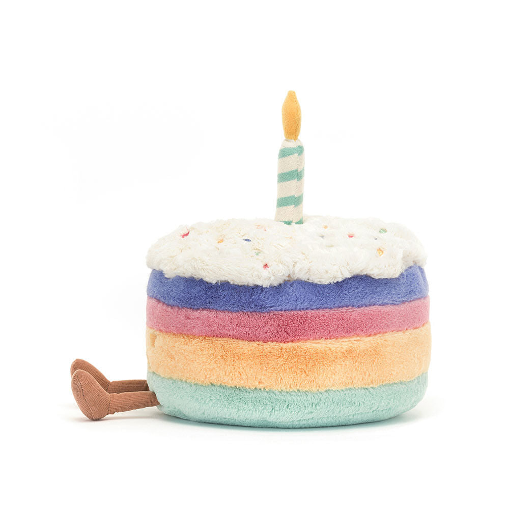 Jellycat Amuseable Rainbow Birthday Cake Plush Toy