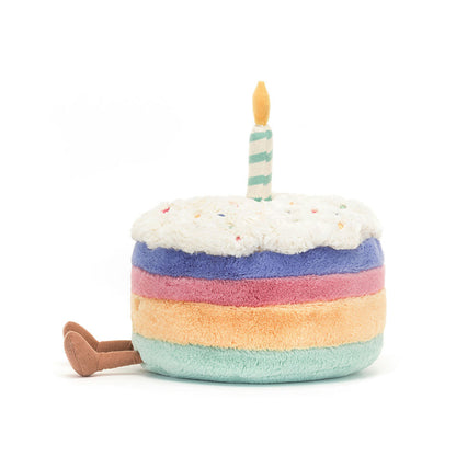 Jellycat Amuseable Rainbow Birthday Cake Plush Toy