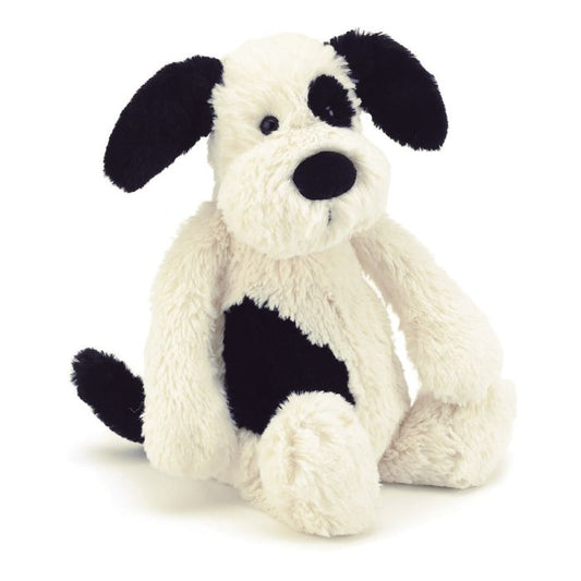 Jellycat Bashful Puppy Blck & Cream Small