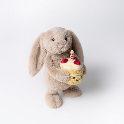 Jellycat Bashful Beige Bunny Birthday Plush 