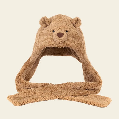 Jellycat Bartholomew Bear Bundlesnug Scarf Hood 