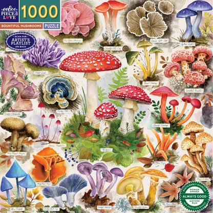 Puzzle Bountiful Mushrooms 1000pc