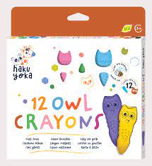 Haku Yoka Owl Crayons 12 Colours
