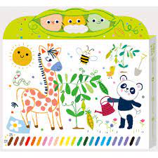 Haku Yoka Happy Pea Pod Crayons 24 Colours