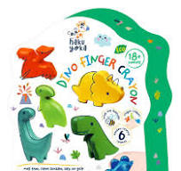 Haku Yoka - Dino Finger Crayon (6 Pcs)