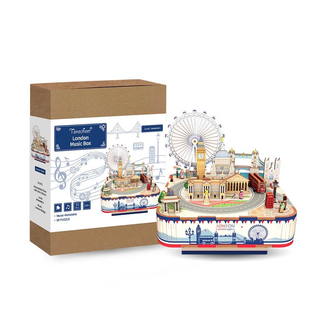  Tonecheer London Music Box Book Nook
