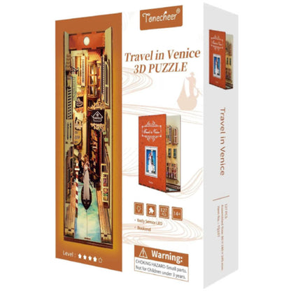 Tonecheer Book Nook 3d Puzzle Kit - Travel In Venice