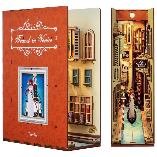 Tonecheer Book Nook 3d Puzzle Kit - Travel In Venice